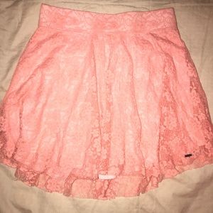 Hollister pink floral skirt